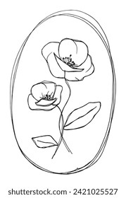 Ilustración de esquema de imagen vectorial de una flor.
Obra artística de mano de una flor.
Simple y lindo logo original.
Ilustración vectorial dibujada a mano para afiches.