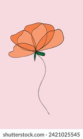 Outline illustration vector image of a flower.
Hand drawn artwork of a flowers.
Simple cute original logo.
Hand drawn vector illustration for posters.