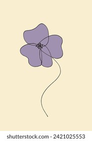 Ilustración de esquema de imagen vectorial de una flor.
Obra artística de mano de una flor.
Simple y lindo logo original.
Ilustración vectorial dibujada a mano para afiches.