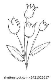 Outline illustration vector image of a flower.
Hand drawn artwork of a flowers.
Simple cute original logo.
Hand drawn vector illustration for posters.