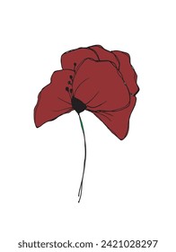 Outline illustration vector image of a flower.
Hand drawn artwork of a flowers.
Simple cute original logo.
Hand drawn vector illustration for posters.