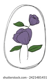 Outline illustration vector image of a flower.
Hand drawn artwork of a flowers.
Simple cute original logo.
Hand drawn vector illustration for posters.