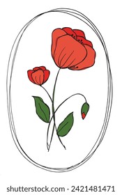 Outline illustration vector image of a flower.
Hand drawn artwork of a flowers.
Simple cute original logo.
Hand drawn vector illustration for posters.