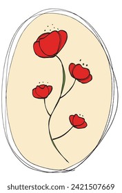 Outline illustration vector image of a flower.
Hand drawn artwork of a flowers.
Simple cute original logo.
Hand drawn vector illustration for posters.