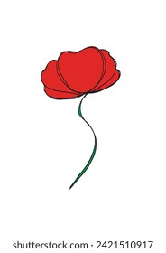 Ilustración de esquema de imagen vectorial de una flor.
Obra artística de mano de una flor.
Simple y lindo logo original.
Ilustración vectorial dibujada a mano para afiches.