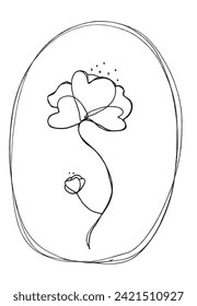 Ilustración de esquema de imagen vectorial de una flor.
Obra artística de mano de una flor.
Simple y lindo logo original.
Ilustración vectorial dibujada a mano para afiches.