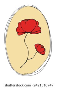 Outline illustration vector image of a flower.
Hand drawn artwork of a flowers.
Simple cute original logo.
Hand drawn vector illustration for posters.