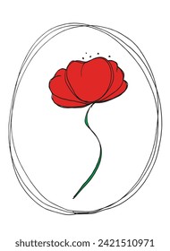 Ilustración de esquema de imagen vectorial de una flor.
Obra artística de mano de una flor.
Simple y lindo logo original.
Ilustración vectorial dibujada a mano para afiches.