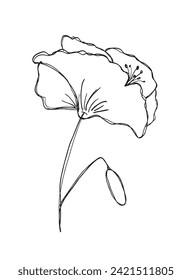 Outline illustration vector image of a flower.
Hand drawn artwork of a flowers.
Simple cute original logo.
Hand drawn vector illustration for posters.