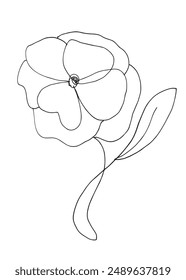 Outline illustration vector image of a flower.
Hand drawn artwork of a flower.
Simple cute original logo.
Hand drawn vector illustration for posters.