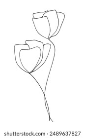 Ilustración de contorno Imagen de Vector de una flor.
Dibujo a mano de una flor.
Simple lindo logotipo original.
Ilustración vectorial dibujada a mano para carteles.