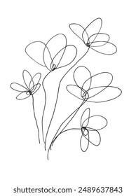 Outline illustration vector image of a flower.
Hand drawn artwork of a flower.
Simple cute original logo.
Hand drawn vector illustration for posters.