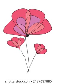 Outline illustration vector image of a flower.
Hand drawn artwork of a flower.
Simple cute original logo.
Hand drawn vector illustration for posters.