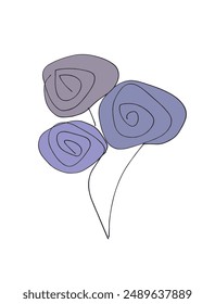 Ilustración de contorno Imagen de Vector de una flor.
Dibujo a mano de una flor.
Simple lindo logotipo original.
Ilustración vectorial dibujada a mano para carteles.