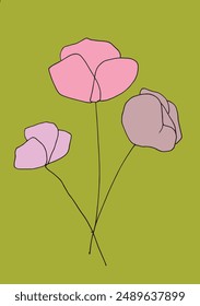 Outline illustration vector image of a flower.
Hand drawn artwork of a flower.
Simple cute original logo.
Hand drawn vector illustration for posters.