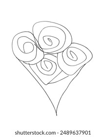 Outline illustration vector image of a flower.
Hand drawn artwork of a flower.
Simple cute original logo.
Hand drawn vector illustration for posters.