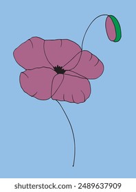 Outline illustration vector image of a flower.
Hand drawn artwork of a flower.
Simple cute original logo.
Hand drawn vector illustration for posters.