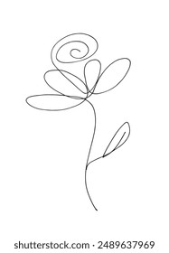 Ilustración de contorno Imagen de Vector de una flor.
Dibujo a mano de una flor.
Simple lindo logotipo original.
Ilustración vectorial dibujada a mano para carteles.