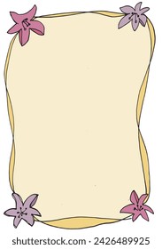 Ilustración de contorno de imagen vectorial de un marco.
Obra de arte dibujada a mano de un marco.
Simple lindo logotipo original.
Dibujado a mano ilustración vectorial para carteles.