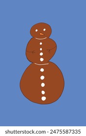 Outline illustration vector image of a gingerbread cookie.
Hand drawn artwork of a gingerbread cookie.
Simple cute original logo.
Hand drawn vector illustration for posters.