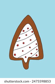 Outline illustration vector image of a gingerbread cookie.
Hand drawn artwork of a gingerbread cookie.
Simple cute original logo.
Hand drawn vector illustration for posters.