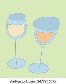 Ilustración de contorno Imagen de Vector de un vidrio.
Obra de arte dibujada a mano de un vaso.
Simple lindo logotipo original.
Ilustración vectorial dibujada a mano para carteles.