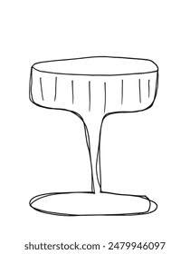 Umriss Illustration Vektorgrafik Bild eines Glases.
Handgezeichnetes Kunstwerk eines Glases.
Einfaches, niedliches Original-Logo.
Handgezeichnete Vektorillustration für Poster.