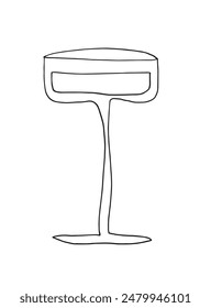 Outline illustration vector image of a glass.
Hand drawn artwork of a glass.
Simple cute original logo.
Hand drawn vector illustration for posters.