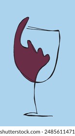 Outline illustration vector image of a glass with a drink.
Hand drawn artwork of a glass with a drink.
Simple cute original logo.
Hand drawn vector illustration for posters.