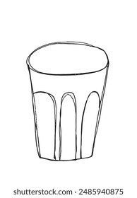 Outline illustration vector image of a glass with a drink.
Hand drawn artwork of a glass with a drink.
Simple cute original logo.
Hand drawn vector illustration for posters.
