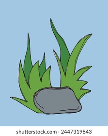 Outline illustration vector image of a grass.
Hand drawn artwork of a grass.
Simple cute original logo.
Hand drawn vector illustration for posters.