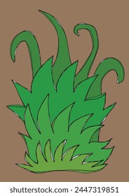 Outline illustration vector image of a grass.
Hand drawn artwork of a grass.
Simple cute original logo.
Hand drawn vector illustration for posters.