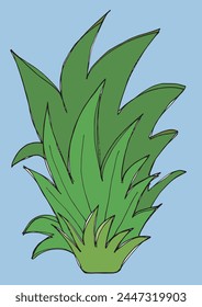 Outline illustration vector image of a grass.
Hand drawn artwork of a grass.
Simple cute original logo.
Hand drawn vector illustration for posters.