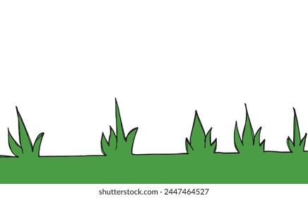 Outline illustration vector image of a grass.
Hand drawn artwork of a grass.
Simple cute original logo.
Hand drawn vector illustration for posters.