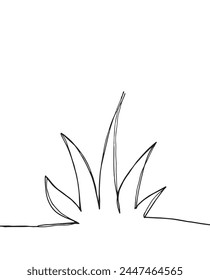 Ilustración de contorno Imagen de Vector de una hierba.
Dibujado a mano de una hierba.
Simple lindo logotipo original.
Ilustración vectorial dibujada a mano para carteles.