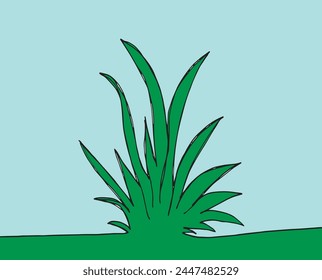 Outline illustration vector image of a grass.
Hand drawn artwork of a grass.
Simple cute original logo.
Hand drawn vector illustration for posters.