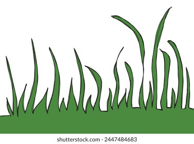 Outline illustration vector image of a grass.
Hand drawn artwork of a grass.
Simple cute original logo.
Hand drawn vector illustration for posters.