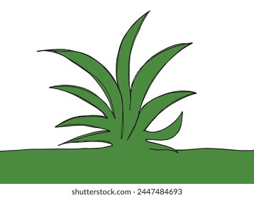 Outline illustration vector image of a grass.
Hand drawn artwork of a grass.
Simple cute original logo.
Hand drawn vector illustration for posters.