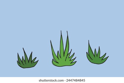 Outline illustration vector image of a grass.
Hand drawn artwork of a grass.
Simple cute original logo.
Hand drawn vector illustration for posters.