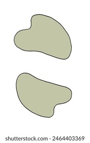 Outline illustration vector image of a gua sha.
Hand drawn artwork of a gua sha stone.
Simple cute original logo.
Hand drawn vector illustration for posters.