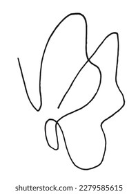 Outline illustration vector image. Hand drawn emoticon sketch image artwork. Simple original logo icon from pen drawing sketch.