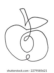 Vektorbild in einer Umrisslinie. Handgezeichnete Emoticon-Skizze-Bild-Kunstwerke. Einfache Original-Logo-Ikone aus Stift Zeichnung Skizze.
