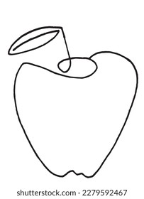 Outline illustration vector image. Hand drawn emoticon sketch image artwork. Simple original logo icon from pen drawing sketch