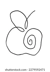 Vektorbild in einer Umrisslinie. Handgezeichnete Emoticon-Skizze-Bild-Kunstwerke. Einfaches Original-Logo-Symbol aus der Zeichnung des Stifts