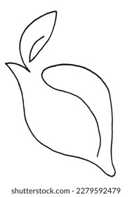 Imagen vectorial de ilustración de esquema. Dibujo de imágenes con emoticono dibujado a mano. Icono de logotipo original simple del dibujo de lápiz