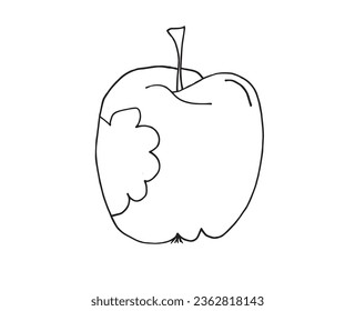 Outline illustration vector image of healthy life.
Hand drawn artwork of healthy living. 
Simple cute original logo.
Hand drawn vector illustration for posters, cards, t-shirts.
