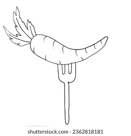 Outline illustration vector image of healthy life.
Hand drawn artwork of healthy living. 
Simple cute original logo.
Hand drawn vector illustration for posters, cards, t-shirts.