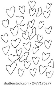 Outline illustration vector image of a heart.
Hand drawn artwork of a hearts.
Simple cute original logo.
Hand drawn vector illustration for posters.