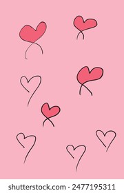 Outline illustration vector image of a heart.
Hand drawn artwork of a hearts.
Simple cute original logo.
Hand drawn vector illustration for posters.