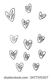 Outline illustration vector image of a heart.
Hand drawn artwork of a hearts.
Simple cute original logo.
Hand drawn vector illustration for posters.